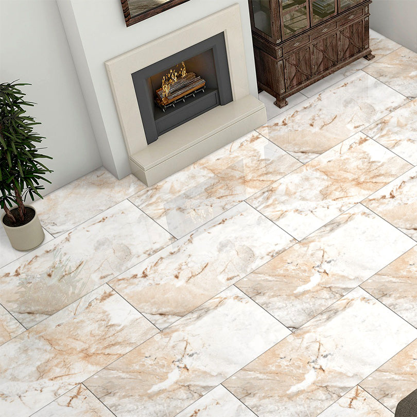 Exotica Bross Brown Marble Effect Polished Porcelain Tile (Sample)