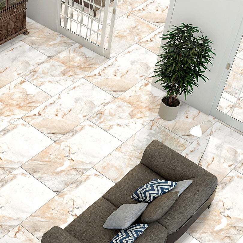 Exotica Bross Brown Marble Effect Polished Porcelain Tile (Sample)
