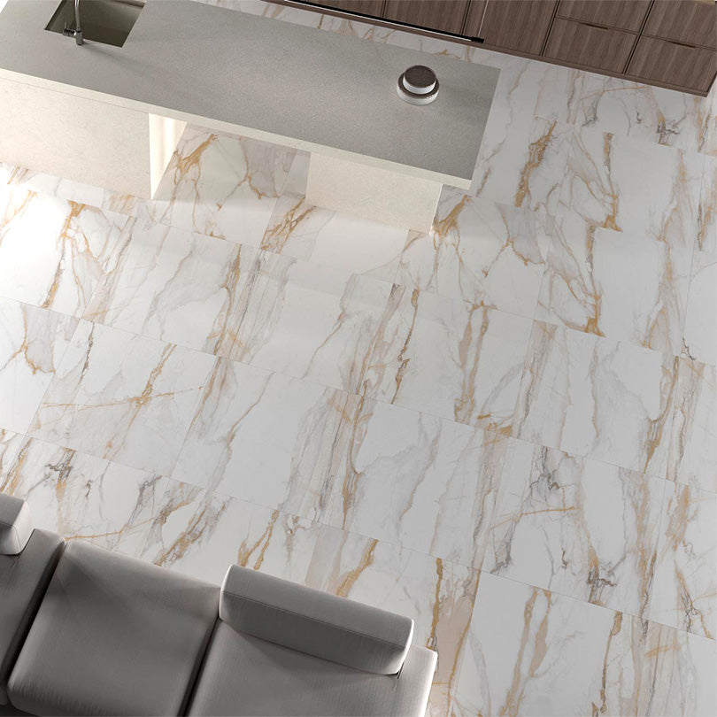 Exotica Cervino Gold Marble Effect Matt Finish Porcelain Tile
