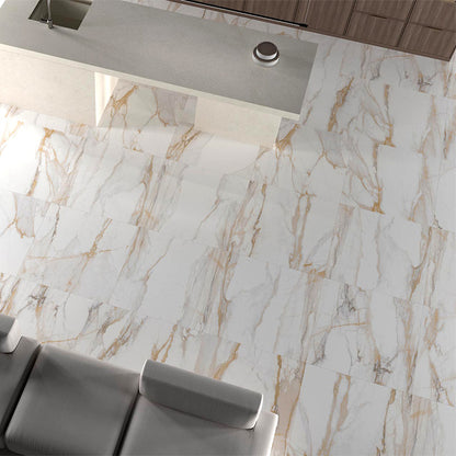 Exotica Cervino Gold Marble Effect Matt Finish Porcelain Tile