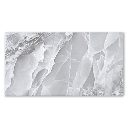 Exotica Light Grey Agate Onyx Dunes Marble Effect Polished Porcelain Tile (Sample)