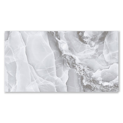 Exotica Light Grey Agate Onyx Dunes Marble Effect Polished Porcelain Tile (Sample)