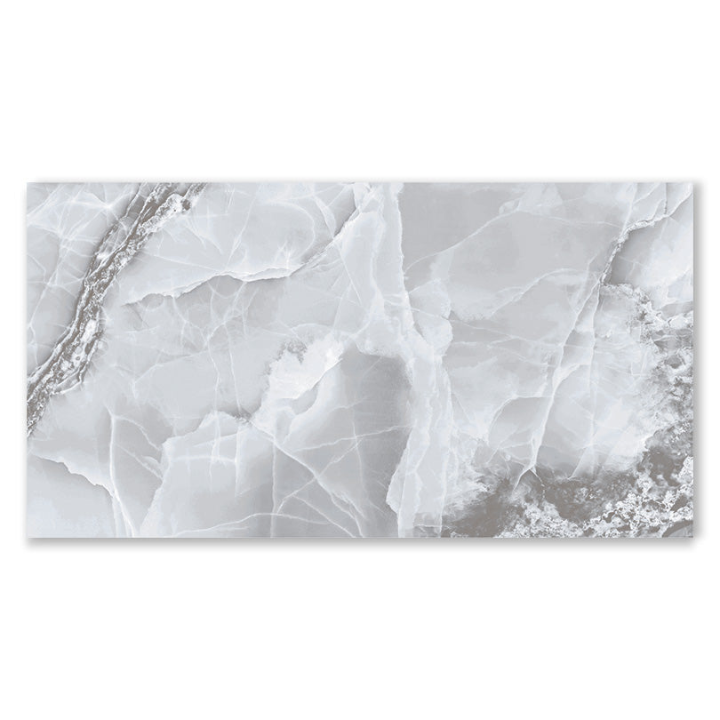 Exotica Light Grey Agate Onyx Dunes Marble Effect Polished Porcelain Tile (Sample)