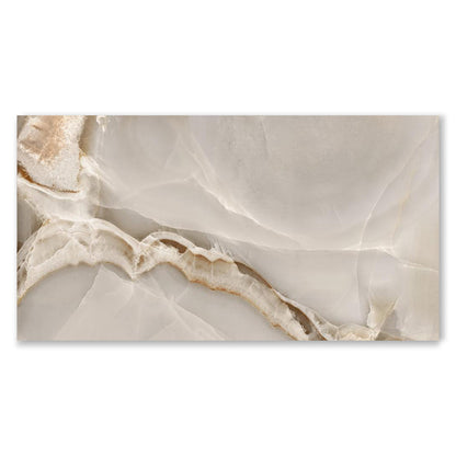 Exotica Selene Cappuccino Marble Effect Polished Porcelain Tile