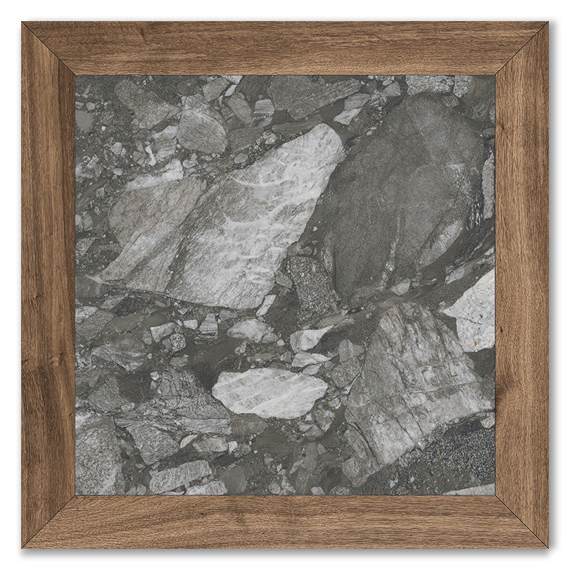 Exquisite Heritage Losagna Stone Black Terrazo Effect Porcelain Tile