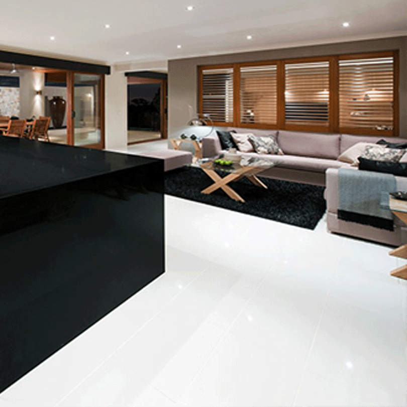 Extreme Super Pure White Large Format Polished Porcelain Floor Tile