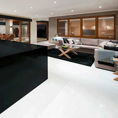 Extreme Super Pure White Large Format Polished Porcelain Floor Tile