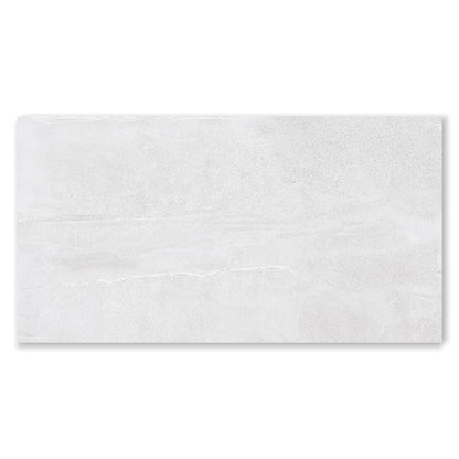 Exuberant Hydra White Concrete Stone Look Matt Finish Porcelain Tile