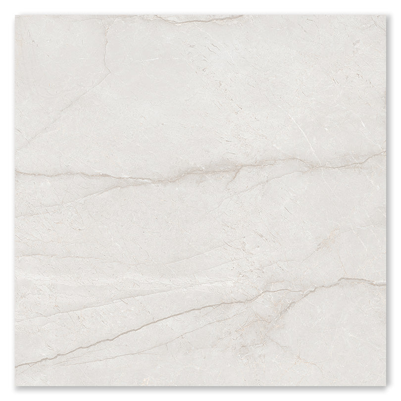 Wondrous Nexo White Marble Effect Polished Porcelain Tile (Sample)