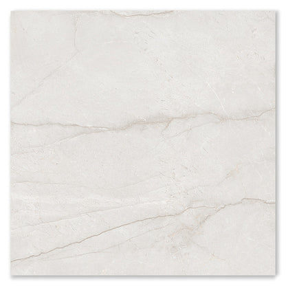 Wondrous Nexo White Marble Effect Polished Porcelain Tile (Sample)