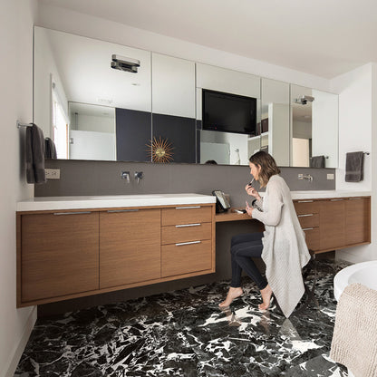 Gra An Marble Effect Polished Porcelain Tile