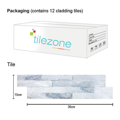 Ice White Split Face Mosaic Tile (Sample)