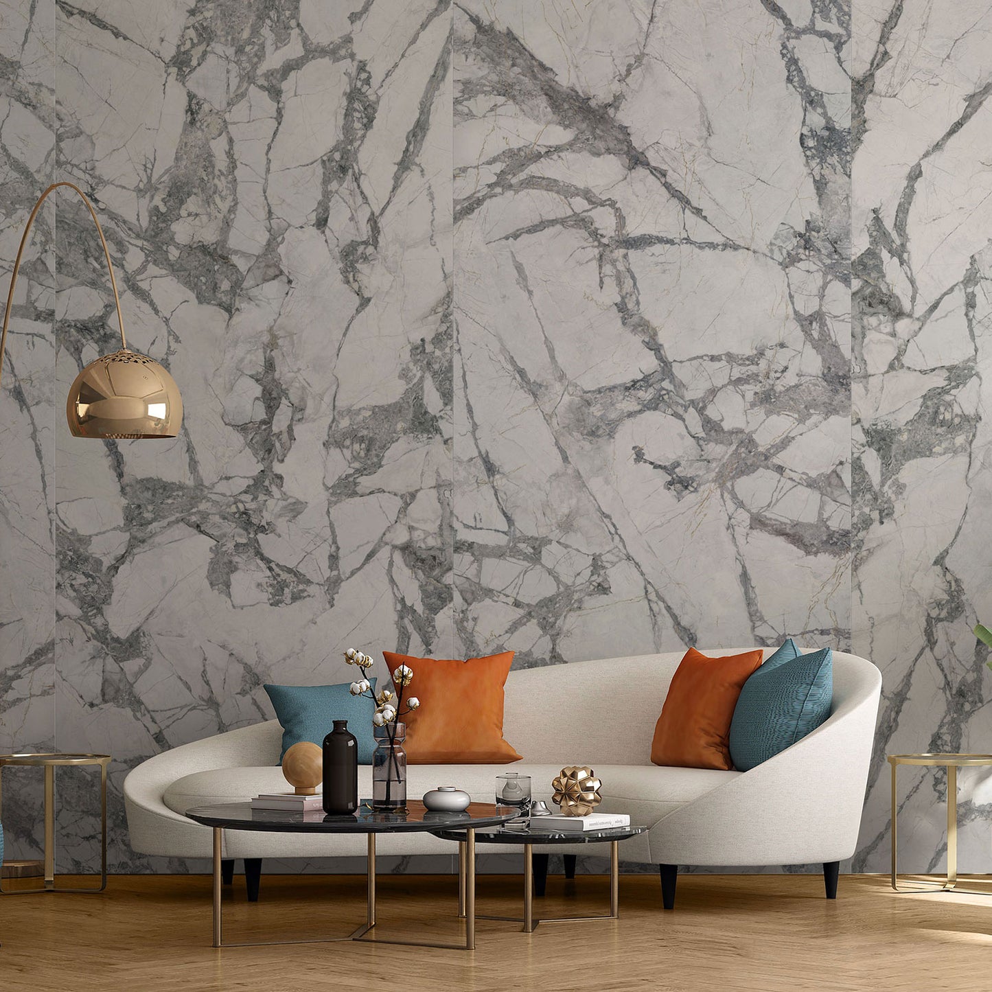 Ovvio Invisible Grey Marble Effect Matt Finish Porcelain Tile