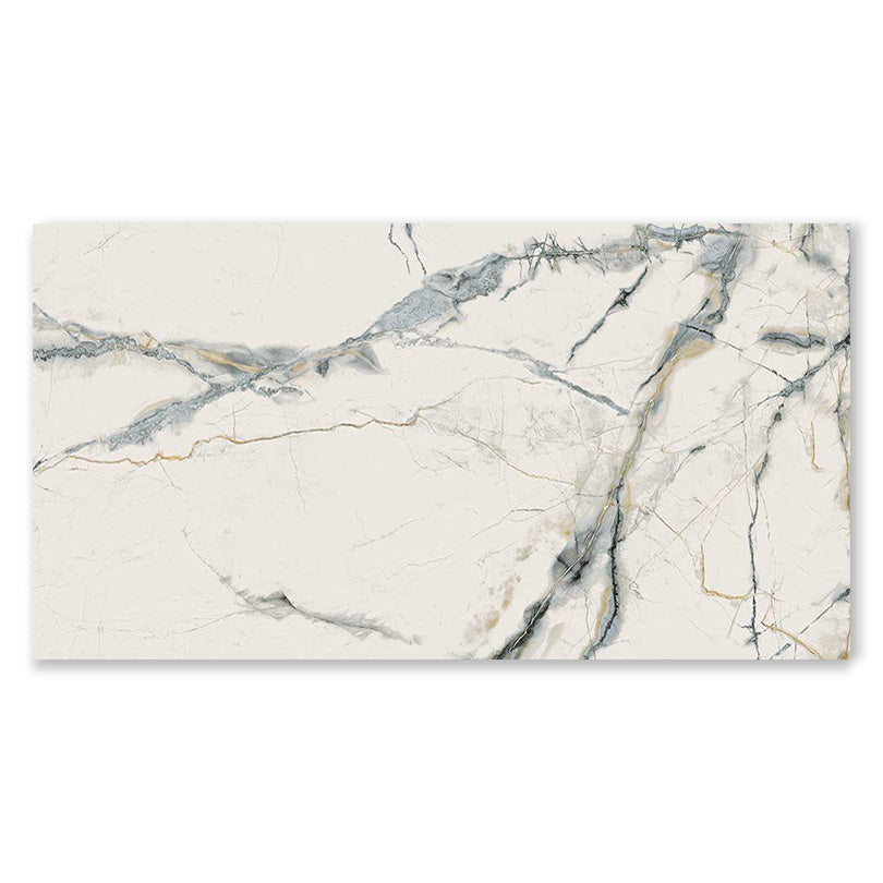 Invisible White Marble Effect Polished Porcelain Tile