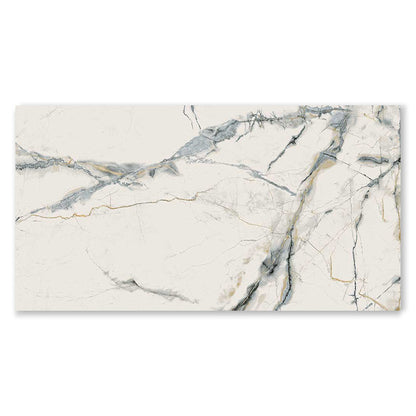 Invisible White Marble Effect Polished Porcelain Tile