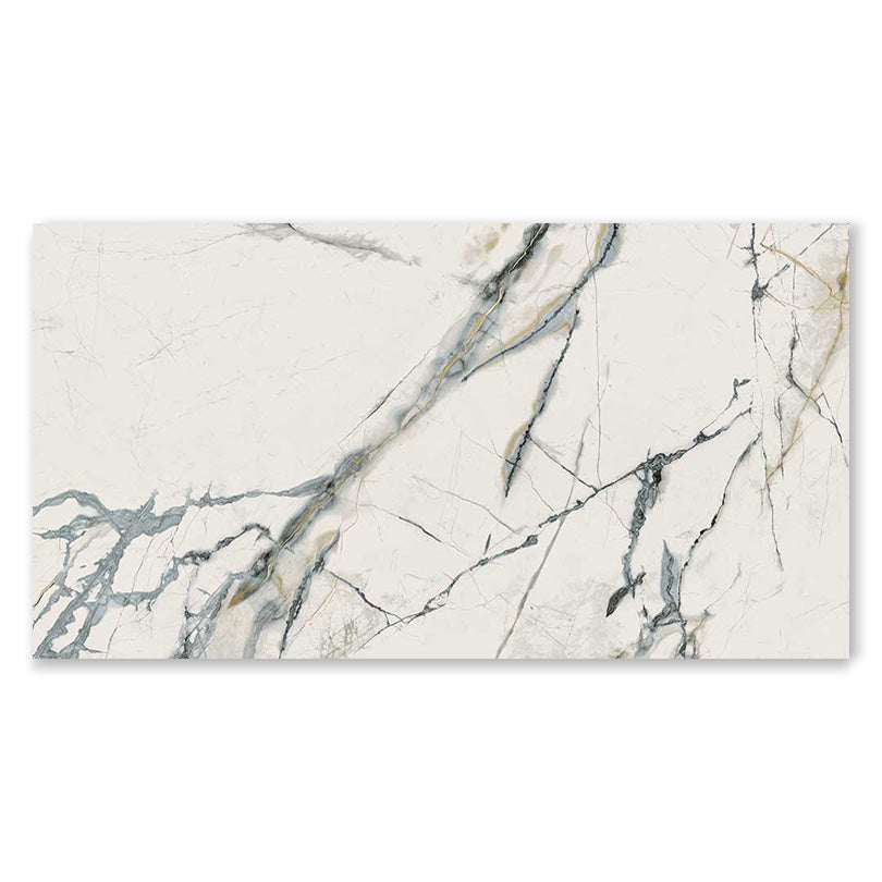 Invisible White Marble Effect Polished Porcelain Tile