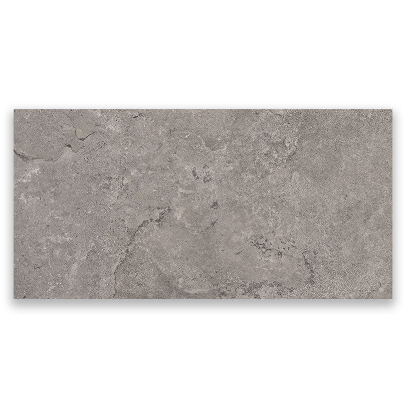 Kronos Dark Stone Look Dark Grey Matt Finish Porcelain Wall & Floor Tile
