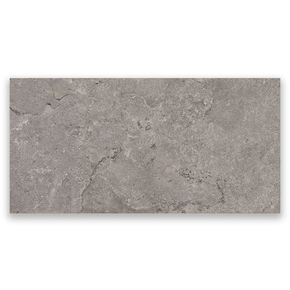 Kronos Dark Stone Look Dark Grey Matt Finish Porcelain Wall & Floor Tile