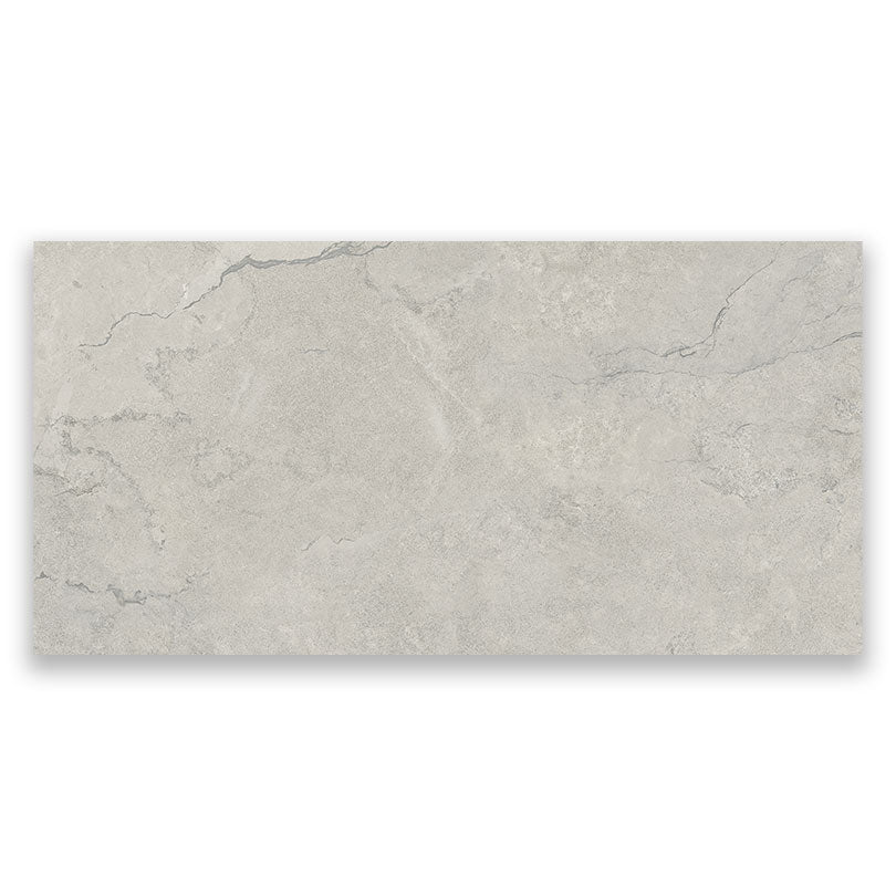Kronos Silver Grey Stone Look Matt Finish Porcelain Wall & Floor Tile