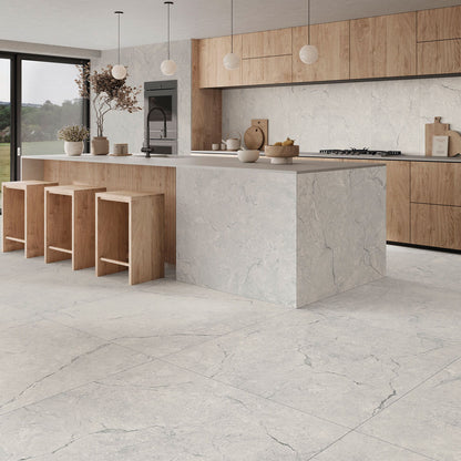 Kronos Silver Grey Stone Look Matt Finish Porcelain Wall & Floor Tile