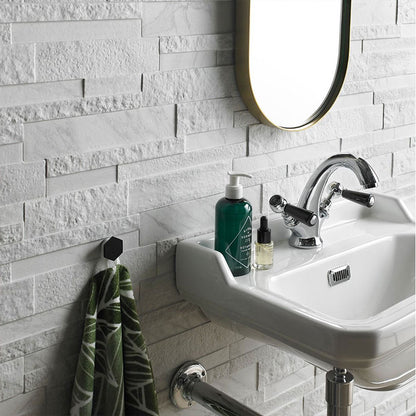 Marmi White Split Face Effect Tile RTC