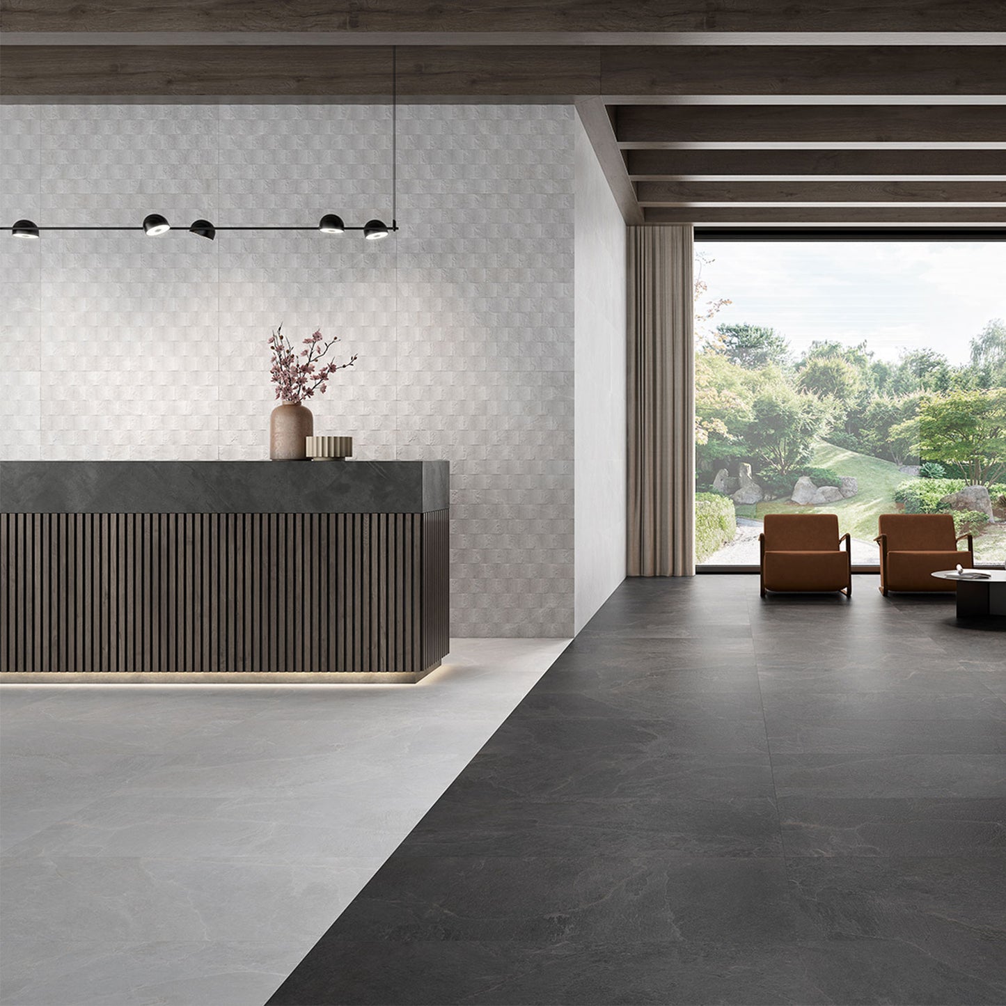 Masaya Concept White Matt Stone Effect Decor Tile