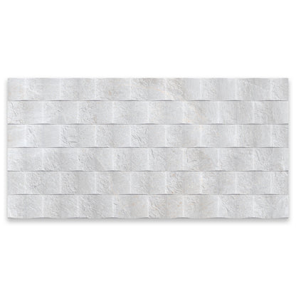 Masaya Concept White Matt Stone Effect Decor Tile