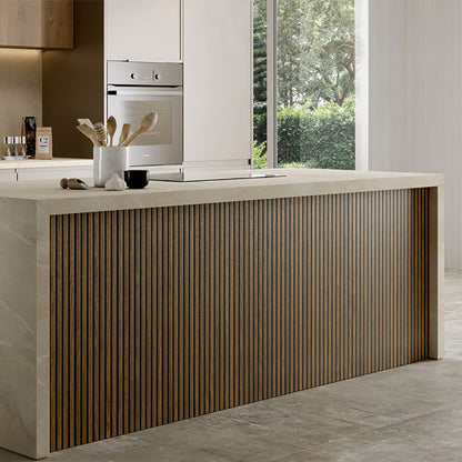 Maverick Canne Nut Black Wooden Slat Effect Porcelain Tile (Sample)