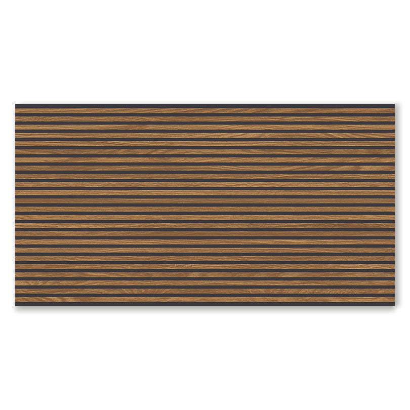 Maverick Canne Nut Black Wooden Slat Effect Porcelain Tile (Sample)