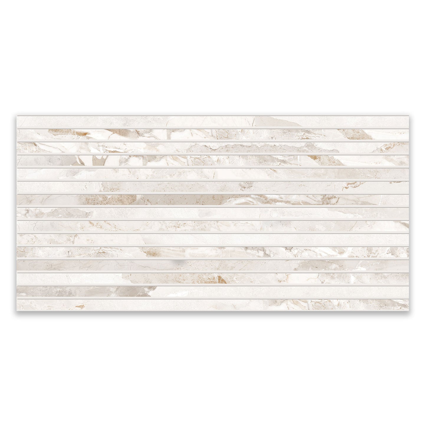 Milled Blend White Matt Finish Decor Tile (Sample)