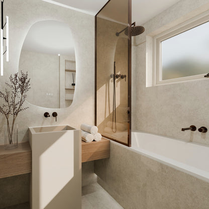 Missouri Mink Matt Stone Effect Wall & Floor Porcelain Tile