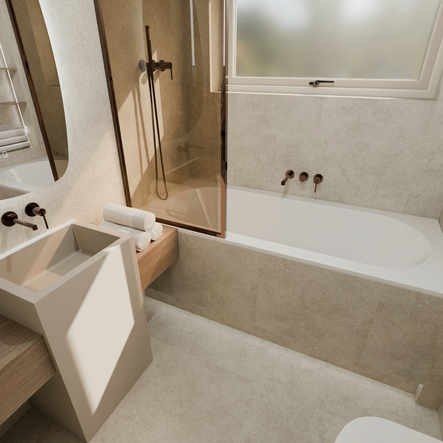 Missouri Mink Matt Stone Effect Wall & Floor Porcelain Tile