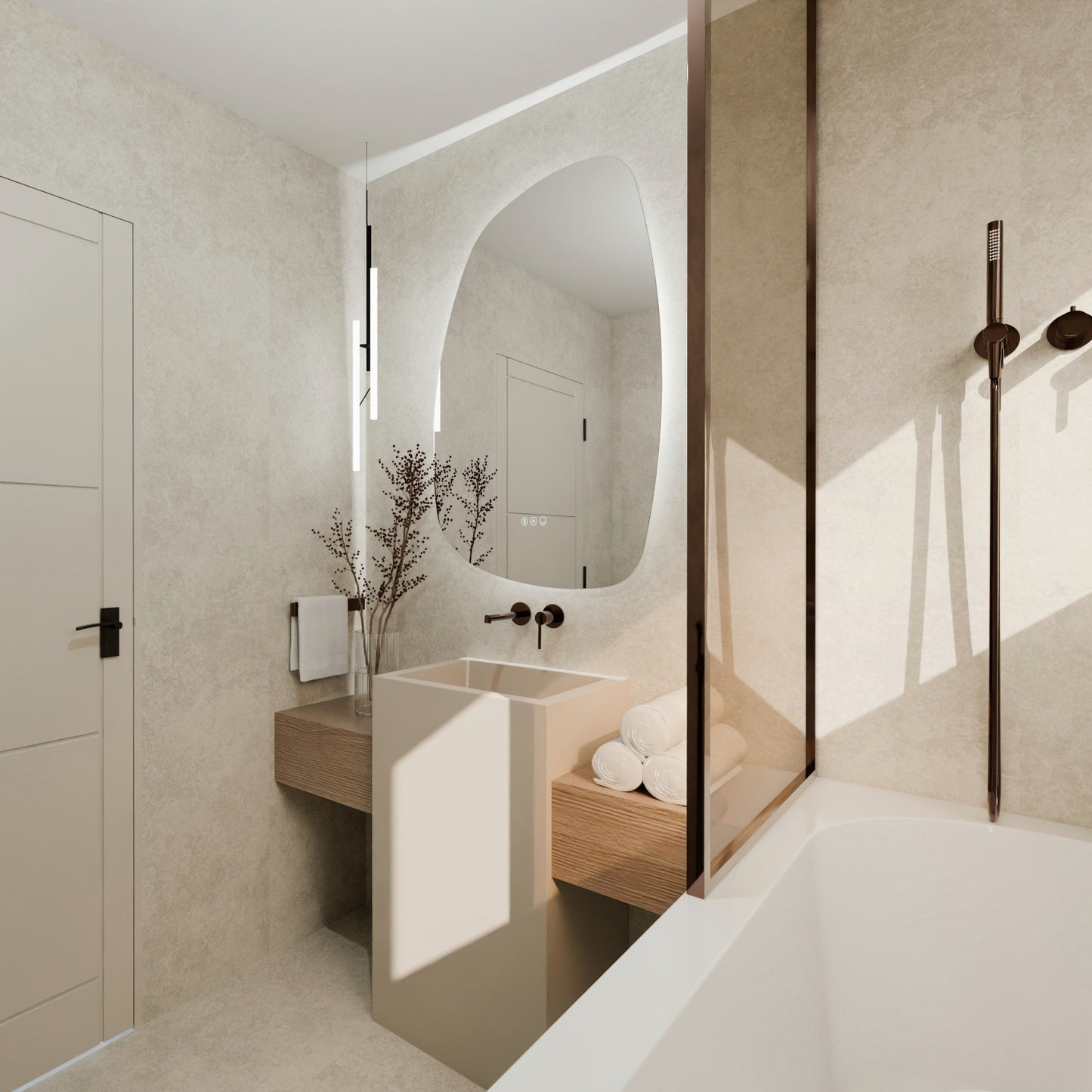 Missouri Mink Matt Stone Effect Wall & Floor Porcelain Tile