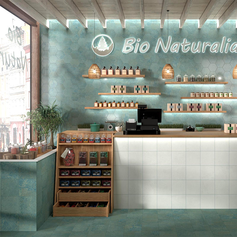 Modish Magnet EXA Mint Matt Finish Pattern Porcelain Tiles