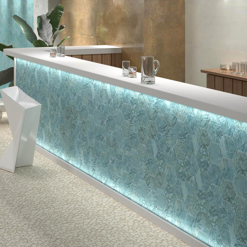 Modish Magnet Tropic Mint Matt Finish Pattern Porcelain Tiles