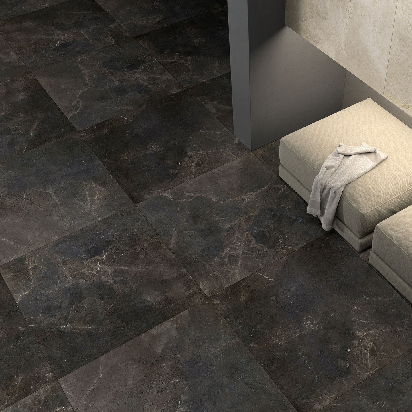 Black Diamond Stone Effect Wall & Floor Porcelain Tile