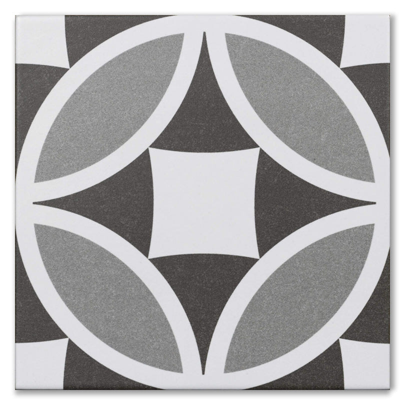 Olympia Grey Matt Finish Pattern Tile