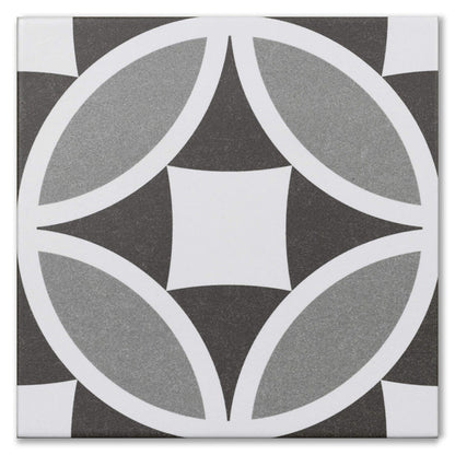 Olympia Grey Matt Finish Pattern Tile
