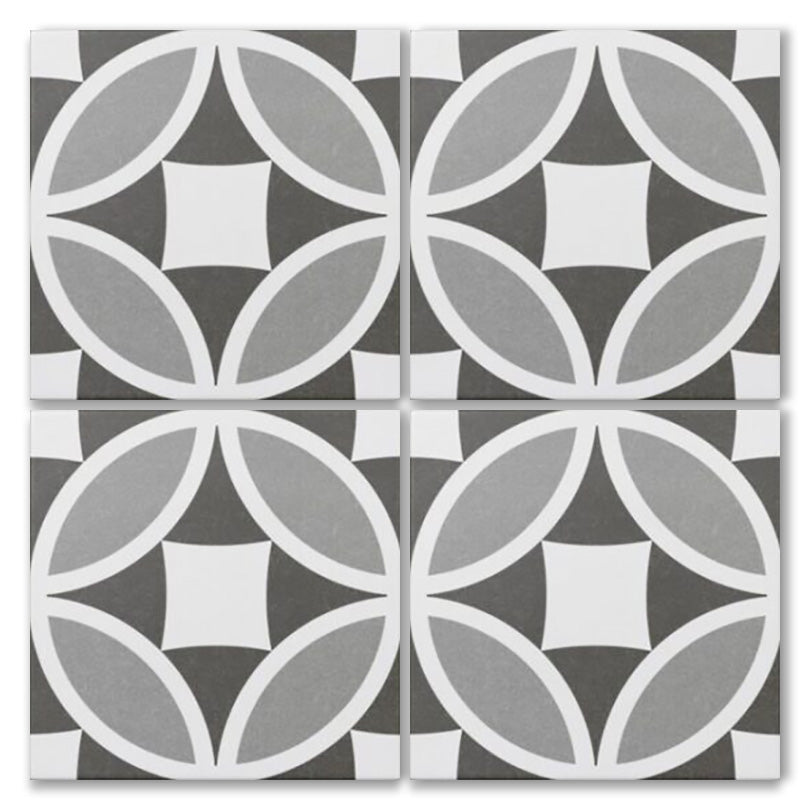 Olympia Grey Matt Finish Pattern Tile