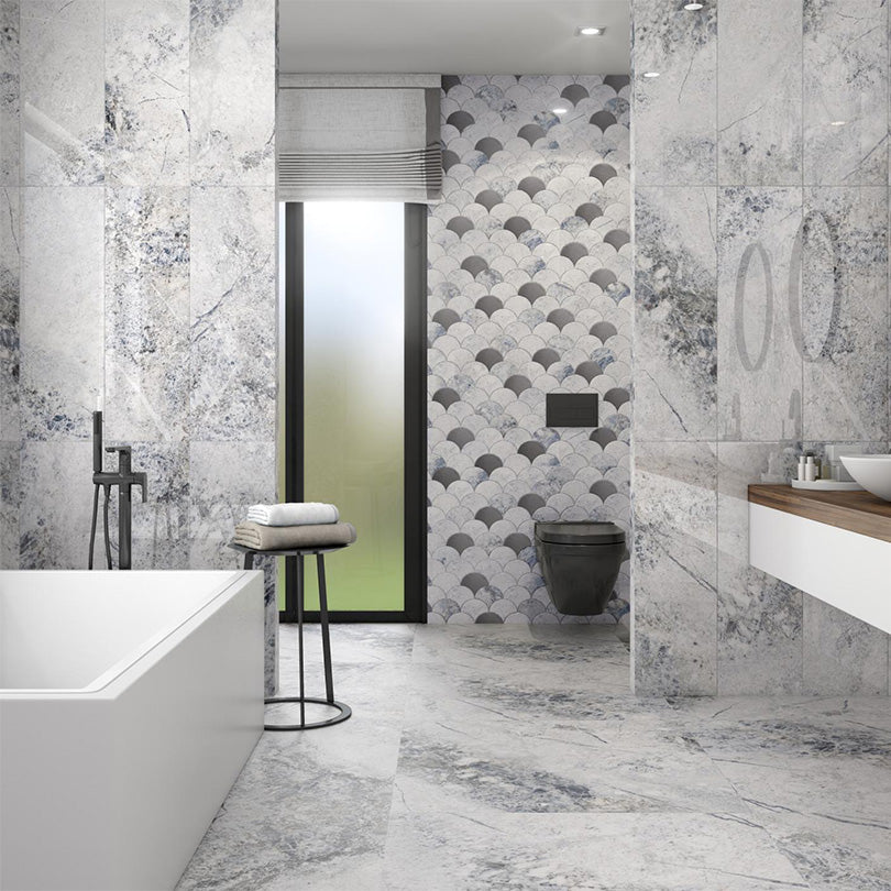 Opulent Baikal Blue Satin Matt Finish Porcelain Tile (Sample)