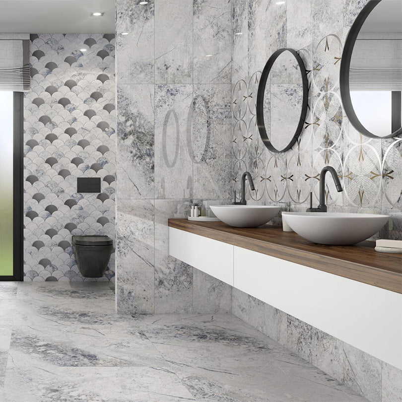 Opulent Baikal Blue Satin Matt Finish Porcelain Tile (Sample)