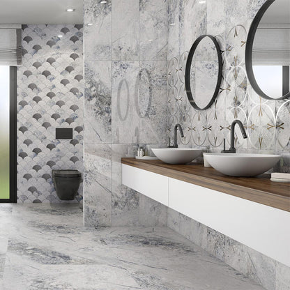 Opulent Baikal Blue Satin Matt Finish Porcelain Tile (Sample)
