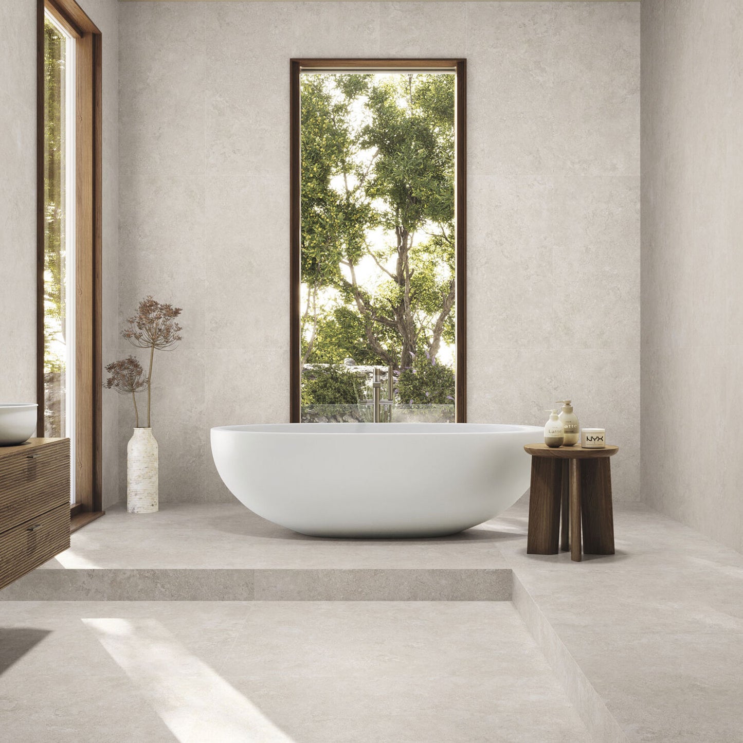 Orion Bone Matt Stone Effect Wall & Floor Porcelain Tile