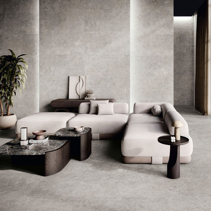 Orion Grey Matt Stone Effect Wall & Floor Porcelain Tile