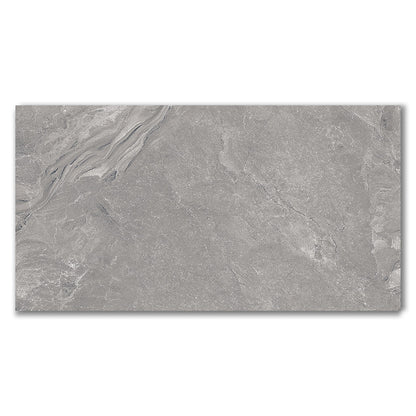 Ornate Grey Polished Porcelain Wall And Floor Tiles (Sample)