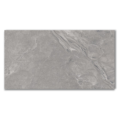 Ornate Grey Polished Porcelain Wall And Floor Tiles (Sample)