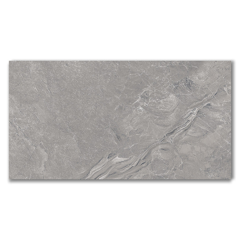 Ornate Grey Polished Porcelain Wall And Floor Tiles (Sample)