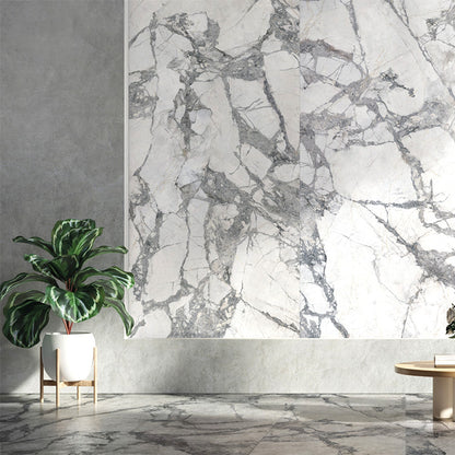 Ovvio Invisible Grey Marble Effect Matt Finish Porcelain Tile (Sample)