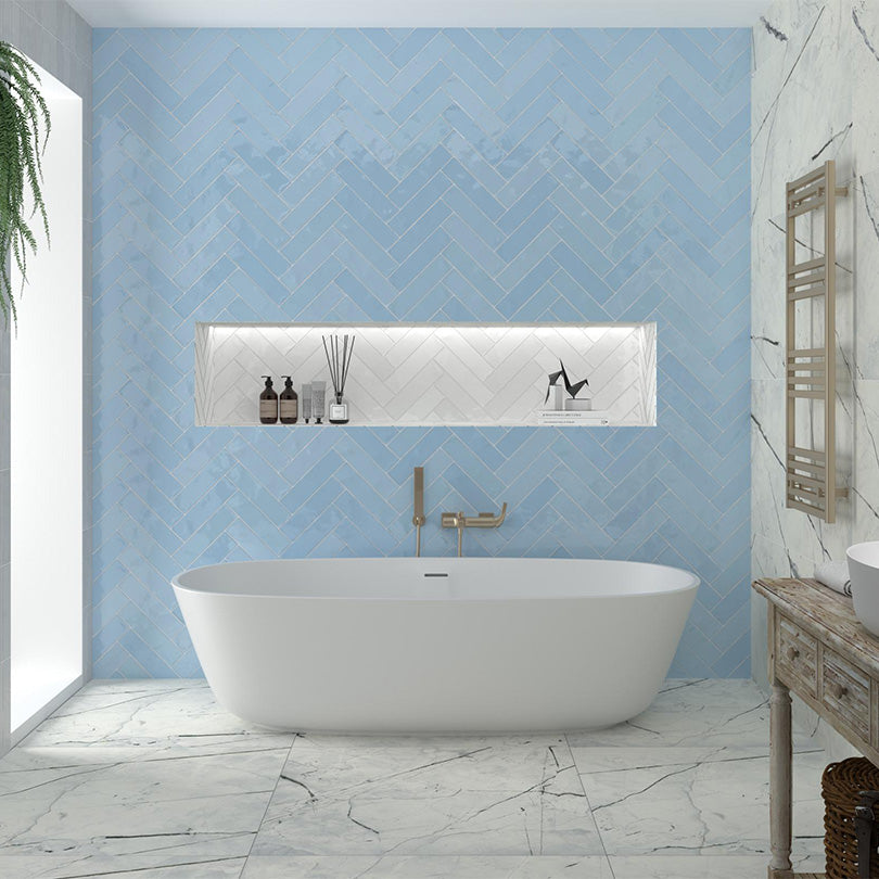 Ovvio Light Calacatta Satin Matt Finish Porcelain Tile (Sample)