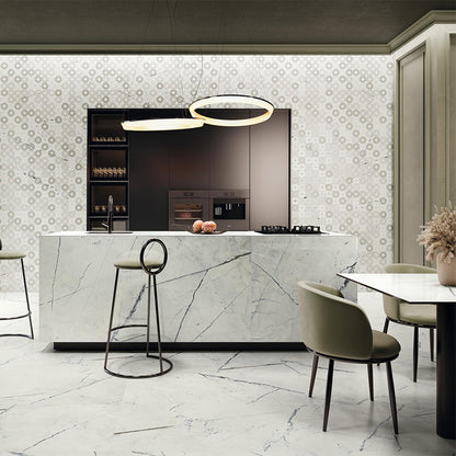 Ovvio Light Calacatta Satin Matt Finish Porcelain Tile (Sample)